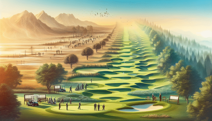 George Golf Club's course evolved from a 19th-century design to a modern layout by Peter Matkovich in 1994, featuring enhanced hazards and picturesque terrain.