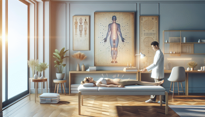 A tranquil UK acupuncture clinic providing treatment for pelvic pain with a blend of traditional and modern designs.