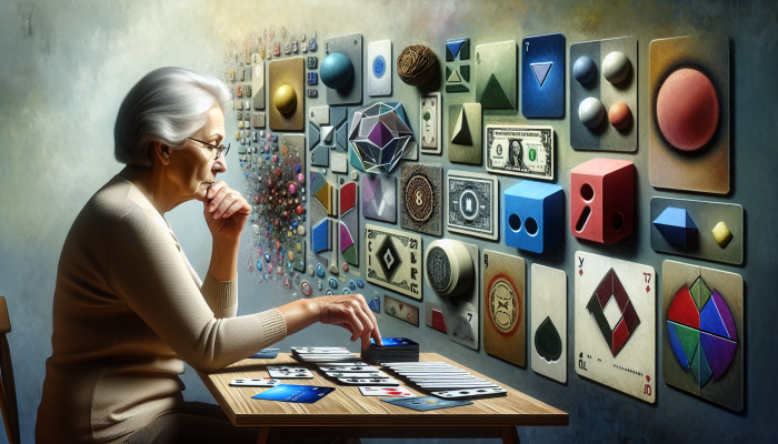 A retiree reviews balance transfer credit card offers with charts and documents, emphasizing vigilance in debt management.