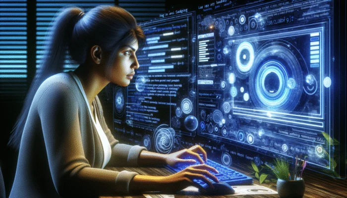 A web developer evaluates Google PageSpeed Insights metrics on a computer screen to benchmark lazy loading performance.