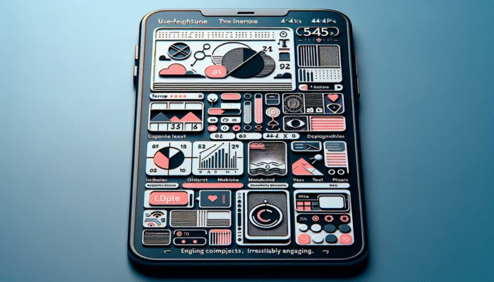 Smartphone display featuring large, easy-to-tap 44x44 pixel buttons, enhancing usability.